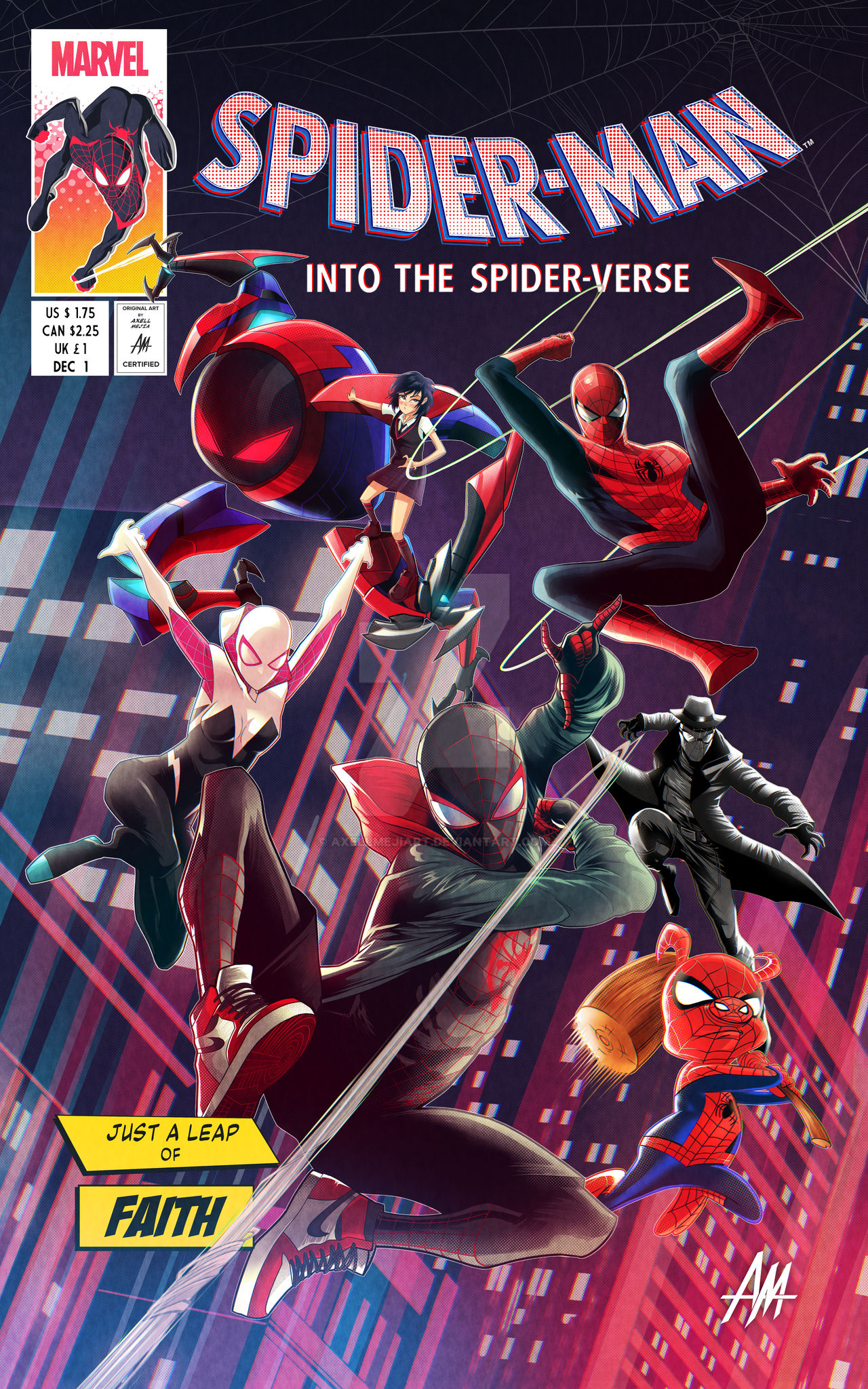 Spiderverse Writing Spider-man: Into the Spiderverse (Comic Cover) by Axellmejiart on ...