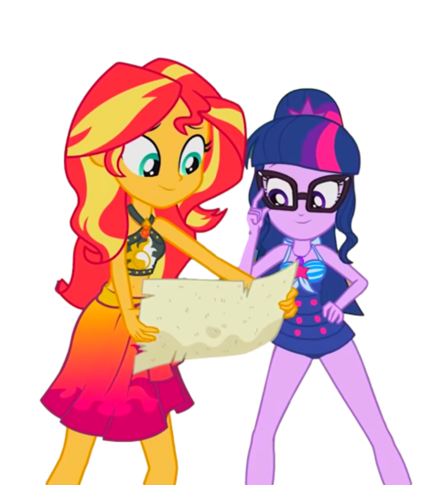 Sci-Twi and Sunset Shimmer found the Treasure Map! by CMNieto19 on ...