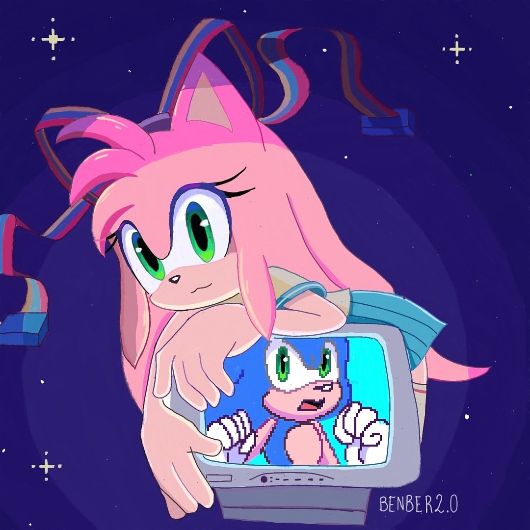 Sonamy fanart from Sonic X by calynne on DeviantArt