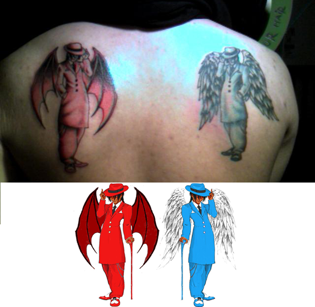 cool angel and devil tattoo by duckunit1818 on DeviantArt cool angel and devil tattoo by duckunit1818 on DeviantArt