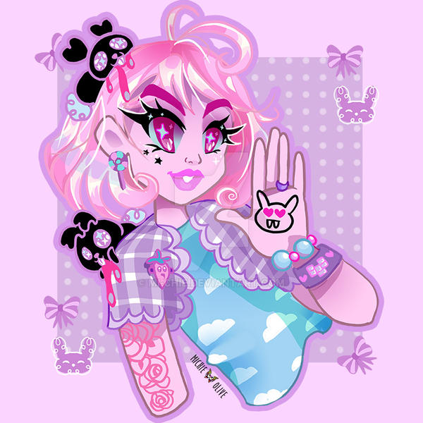 Pink Bunnies by mi-chie on DeviantArt