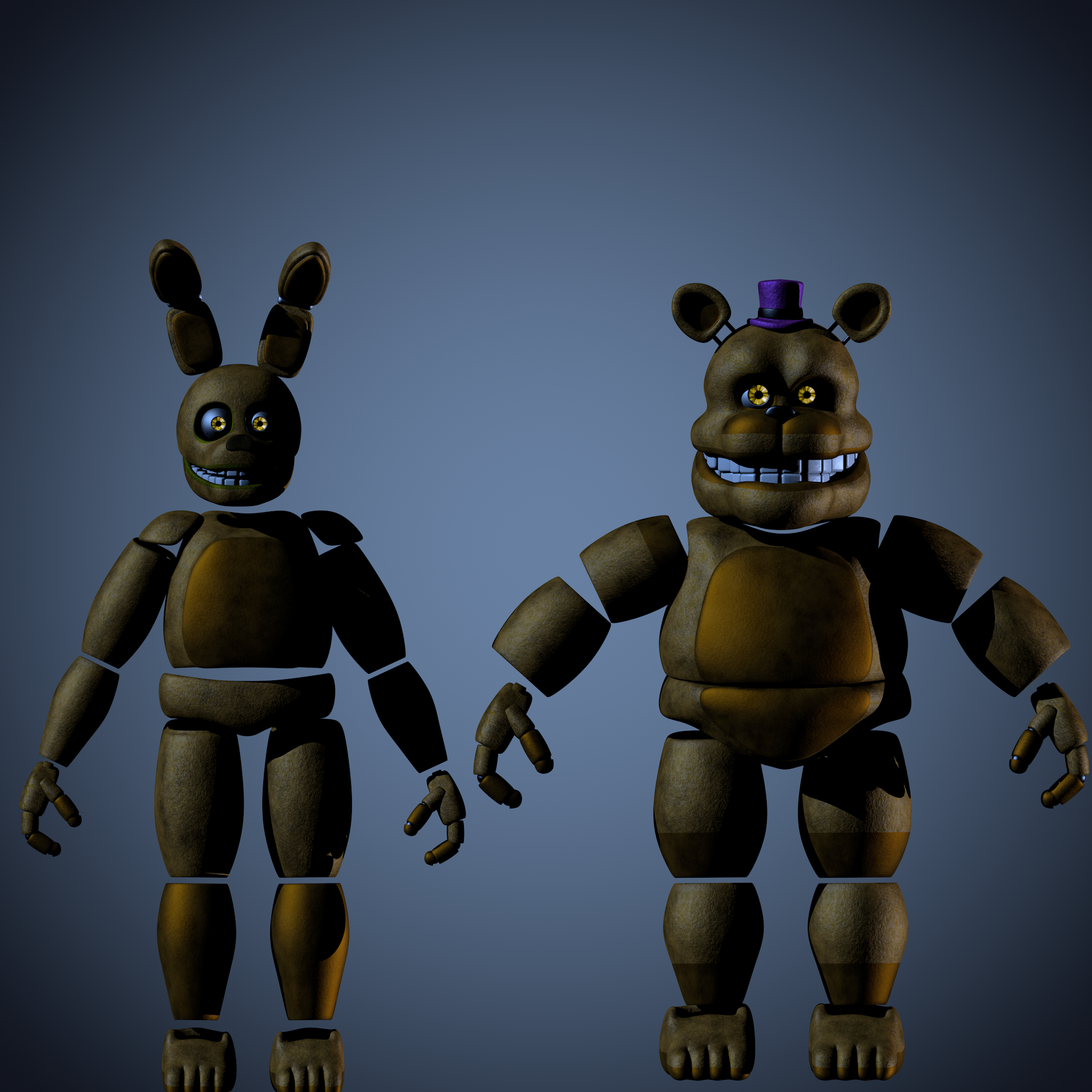 Fmr Springtrap fredbear and springtrap by CGIguy on DeviantArt