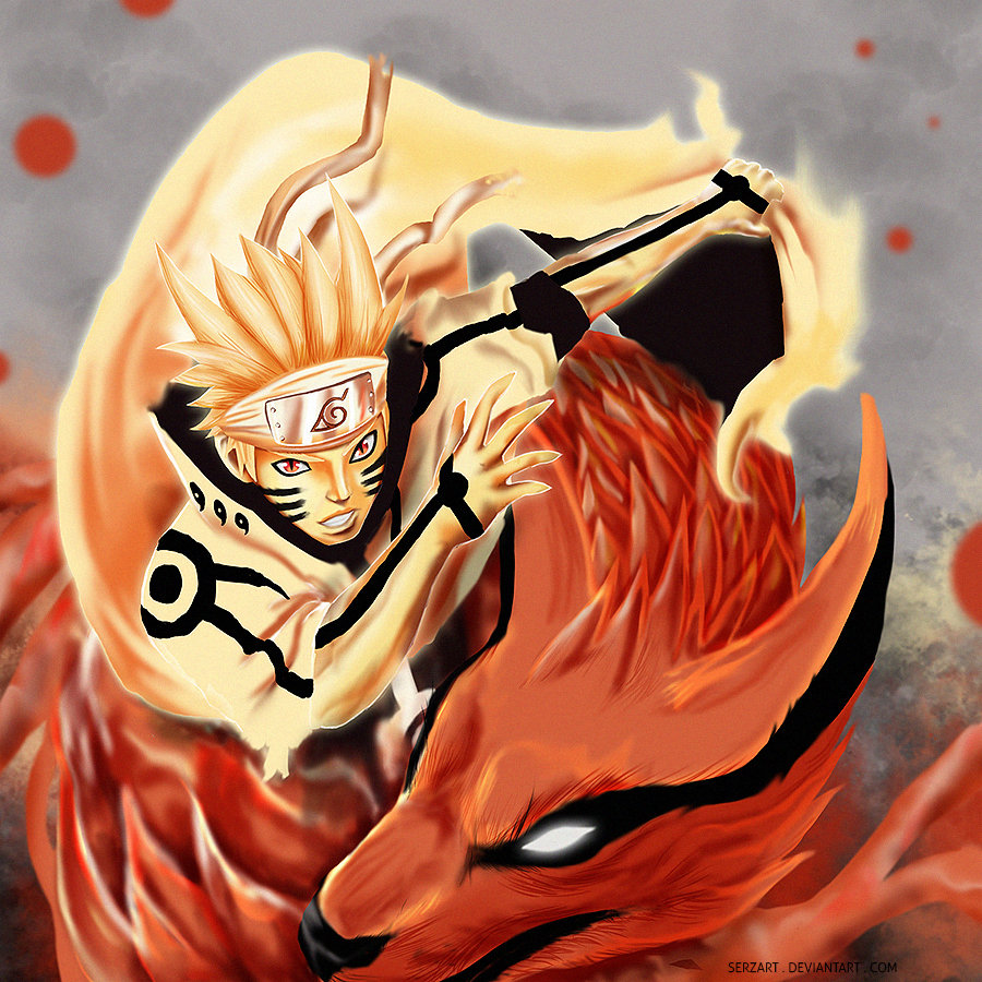 Original Fan art of Naruto Bijuu Mode! Video will be out this weekend on  Zain Artz ! : Naruto