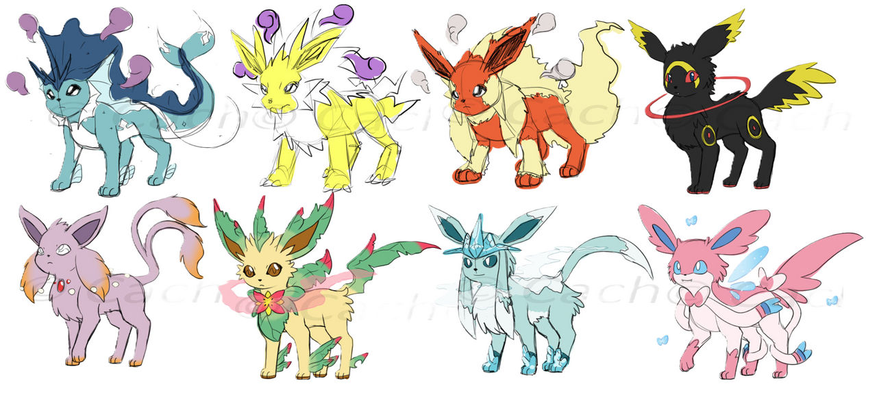 Eevee 8 Mega Forms Evolutions CONCEPT ART Stats By Sylvibon On eevee-8-mega-forms-evolutions-concept-art-stats-by-sylvibon-on