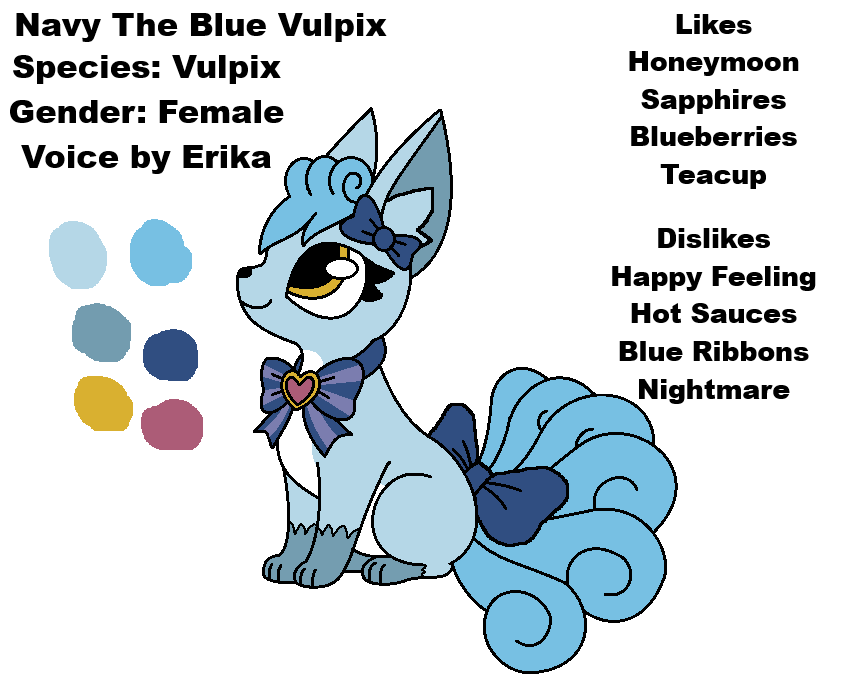 Navy The Blue Vulpix OC Reference by Sylvibon on DeviantArt