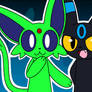 Shiny Espeon x Shiny Umbreon