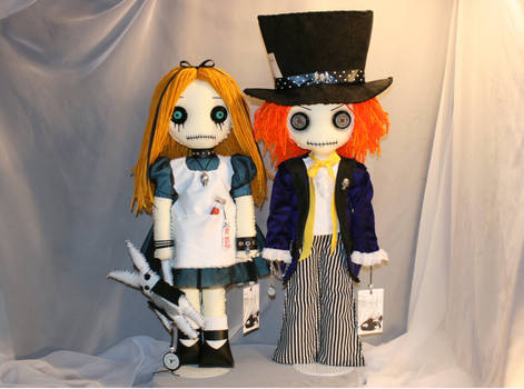 Alice and The Mad Hatter dolls