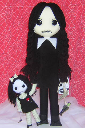 Wednesday Addams with dolly