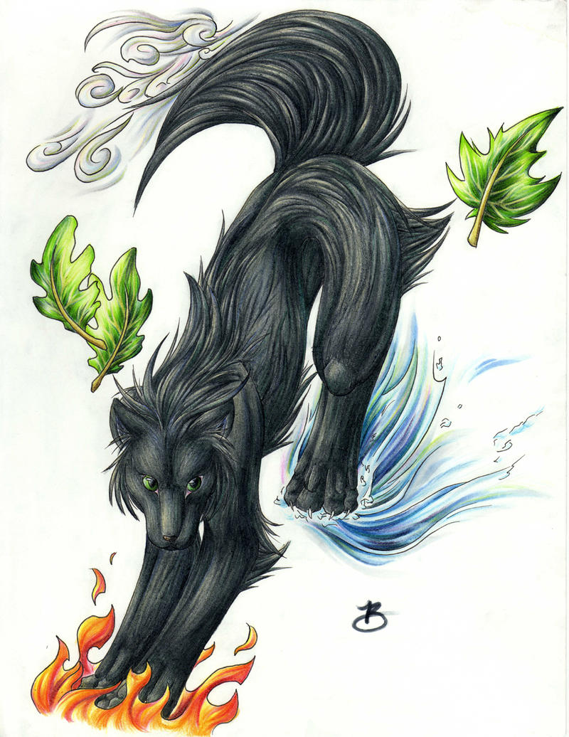 Elemental Wolf by blazheirio889 on DeviantArt
