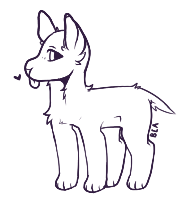 - Smol Pupper Lineart F2U-