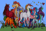 Rainbow Herd by TheMushman