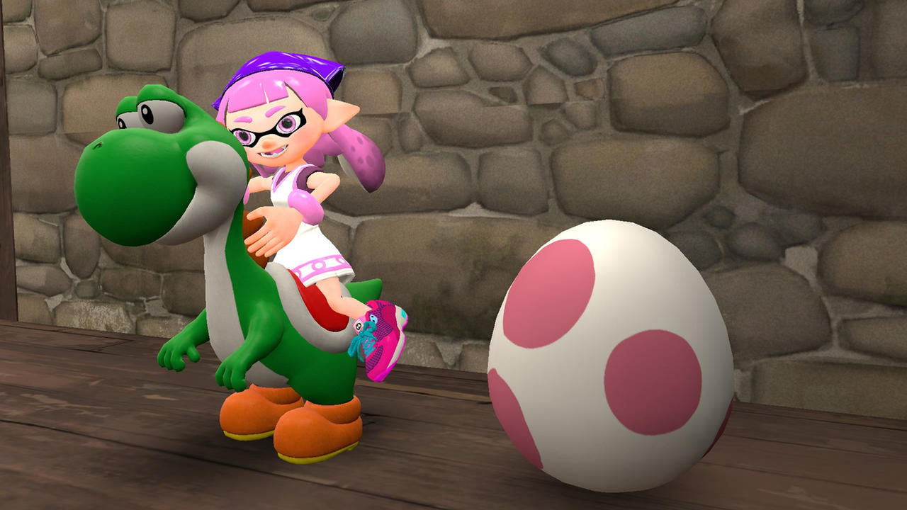 The Yoshi Riding Inkling. by JamieHodge on DeviantArt