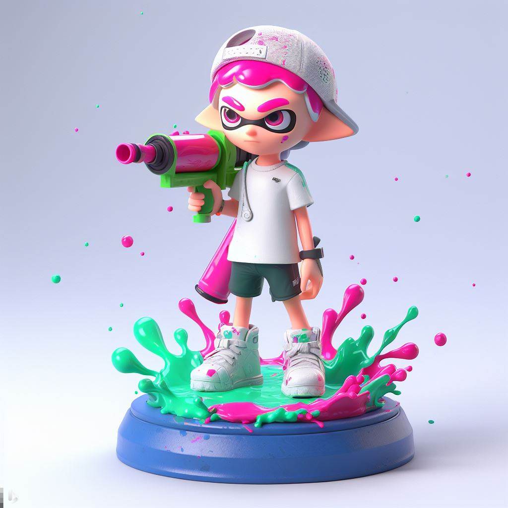 Pink Inkling Jumping Pink Inkling Boy by JamieHodge on DeviantArt