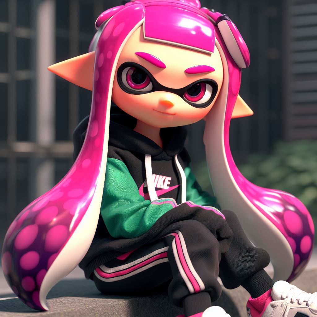 Pink Inkling Stock Icon Cute Pink Inkling Girl in a Tracksuit by JamieHodge on DeviantArt
