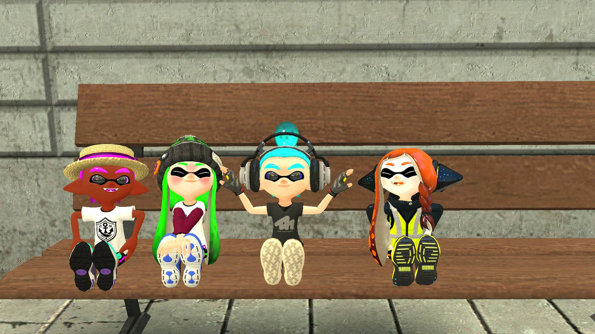 Side Order Inklings Mini Inklings on a Bench by JamieHodge on DeviantArt