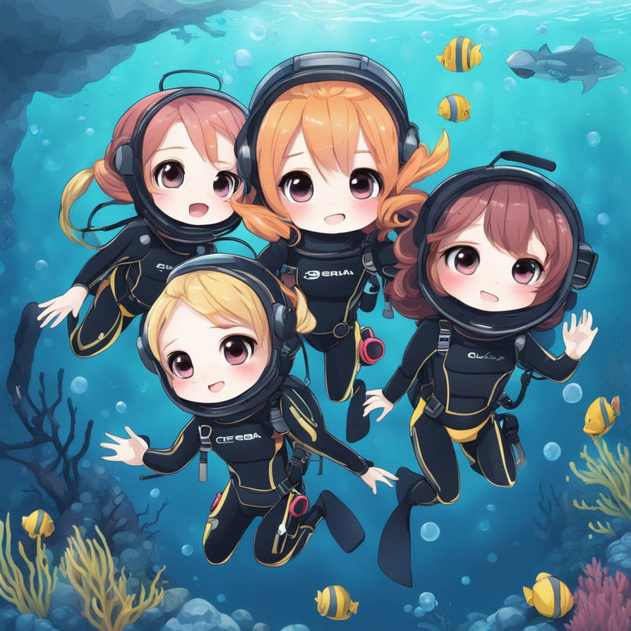 Chibi Raft Chibi Dive Team by JamieHodge on DeviantArt