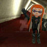 Orange Inkling as a Biker Girl