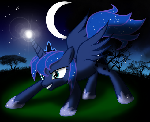 Luna . Fighting with the night