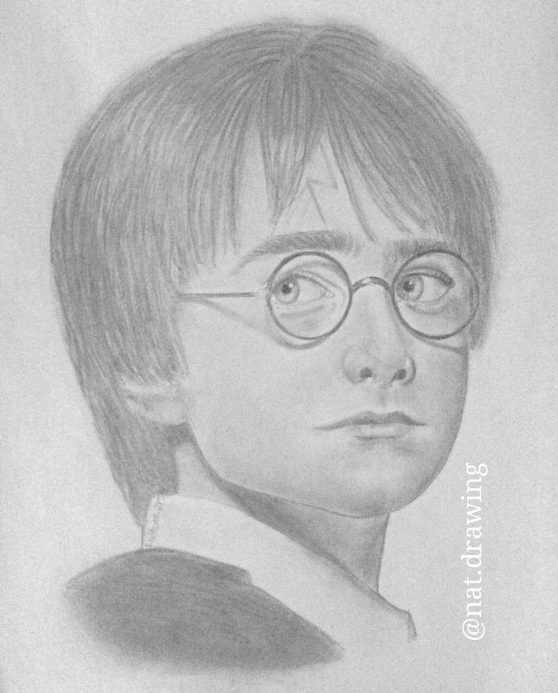 Cartoon Harry Potter Sketch Drawing for Kindergarten