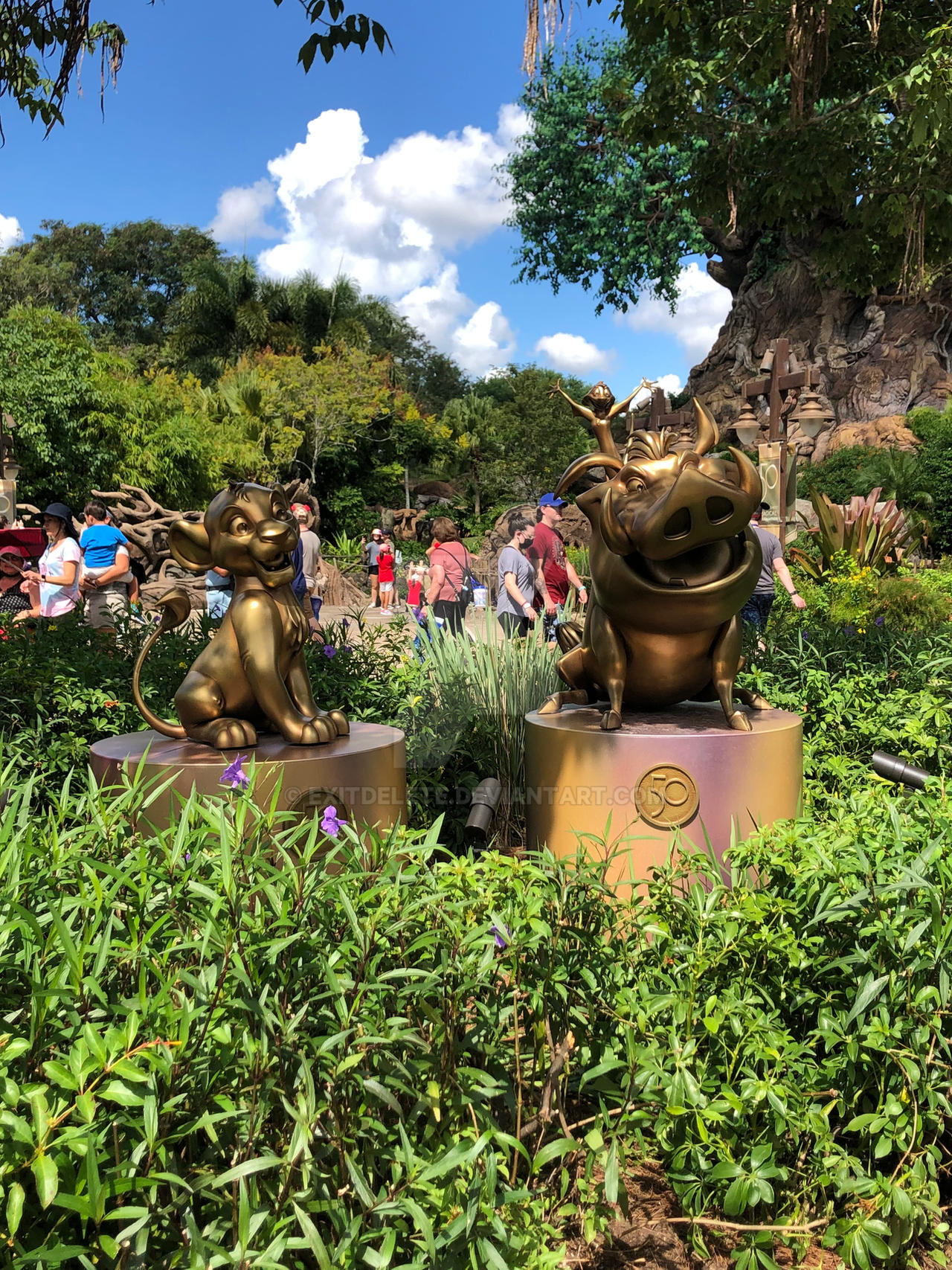 Simba Gold Statue Simba and Timon and Pumba Statues by exitdelete on DeviantArt