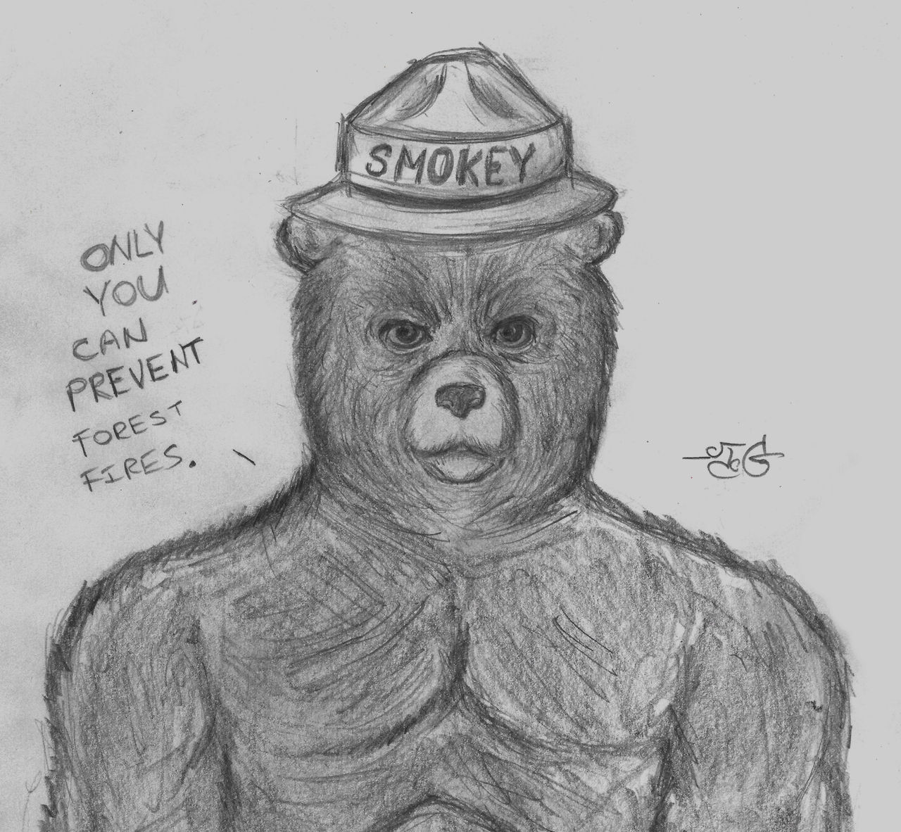 Smokey Bear tribute art by ProjectCyberium on DeviantArt