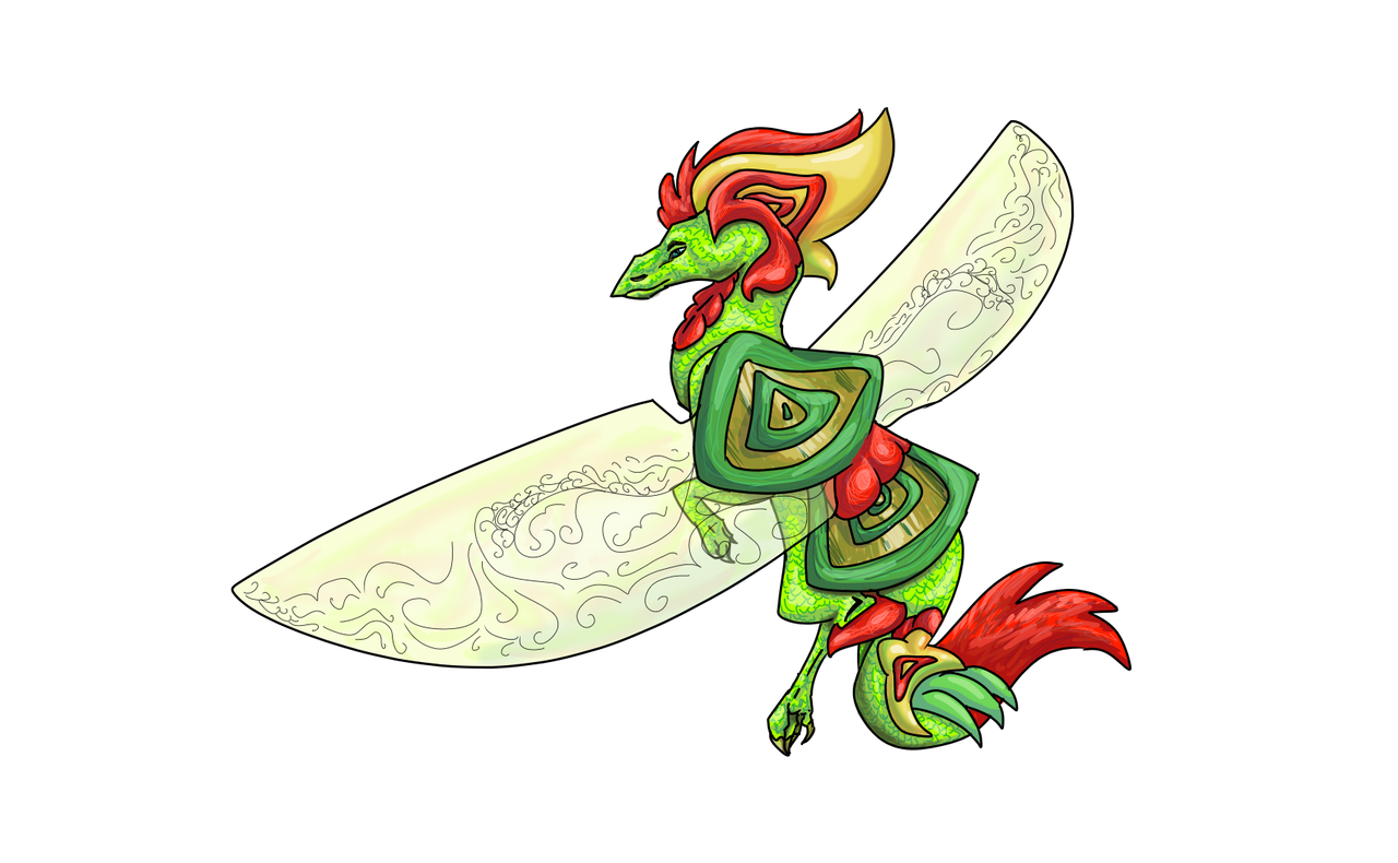 Green-red dragon by GarnetaBlox on DeviantArt