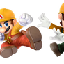 Builder Mario and Builder Luigi