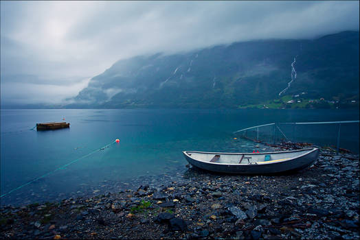 Cold Norway Morning on Roldal Lake