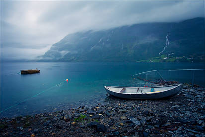 Cold Norway Morning on Roldal Lake
