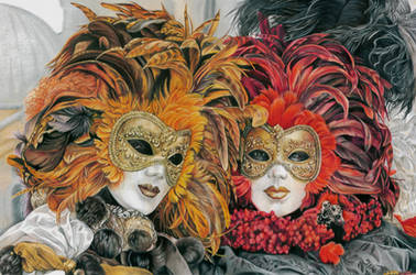 Venice masks by slightlymadart