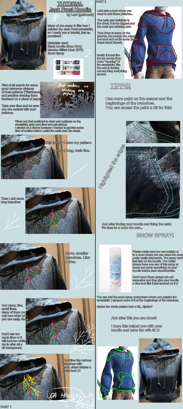 Jack Frost's hoodie - TUTORIAL by Gekroent