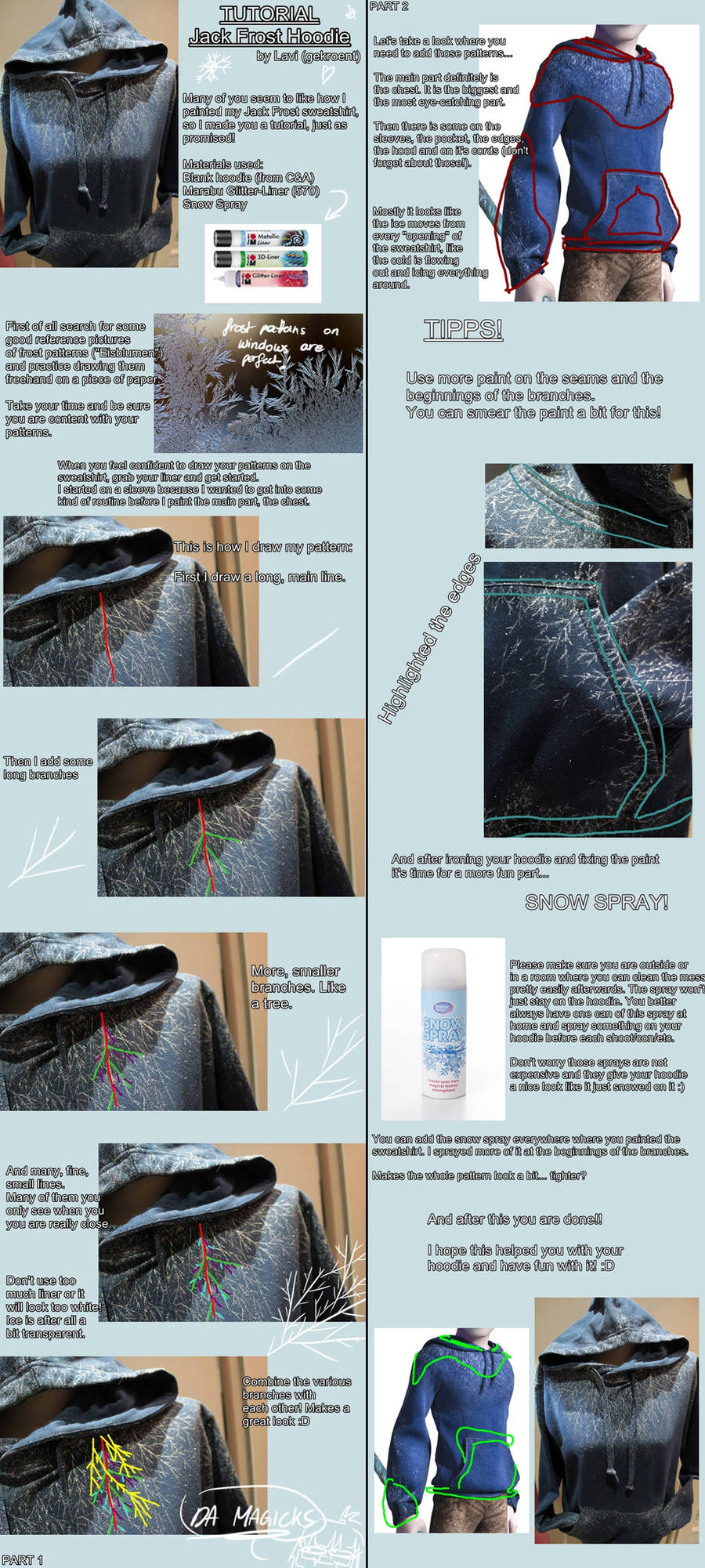 Jack Frost's hoodie - TUTORIAL by Gekroent