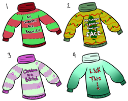 Ugly Sweater Adopts 2: (CLOSED)