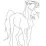 Proud horse lineart