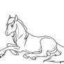 Mare lying down lineart