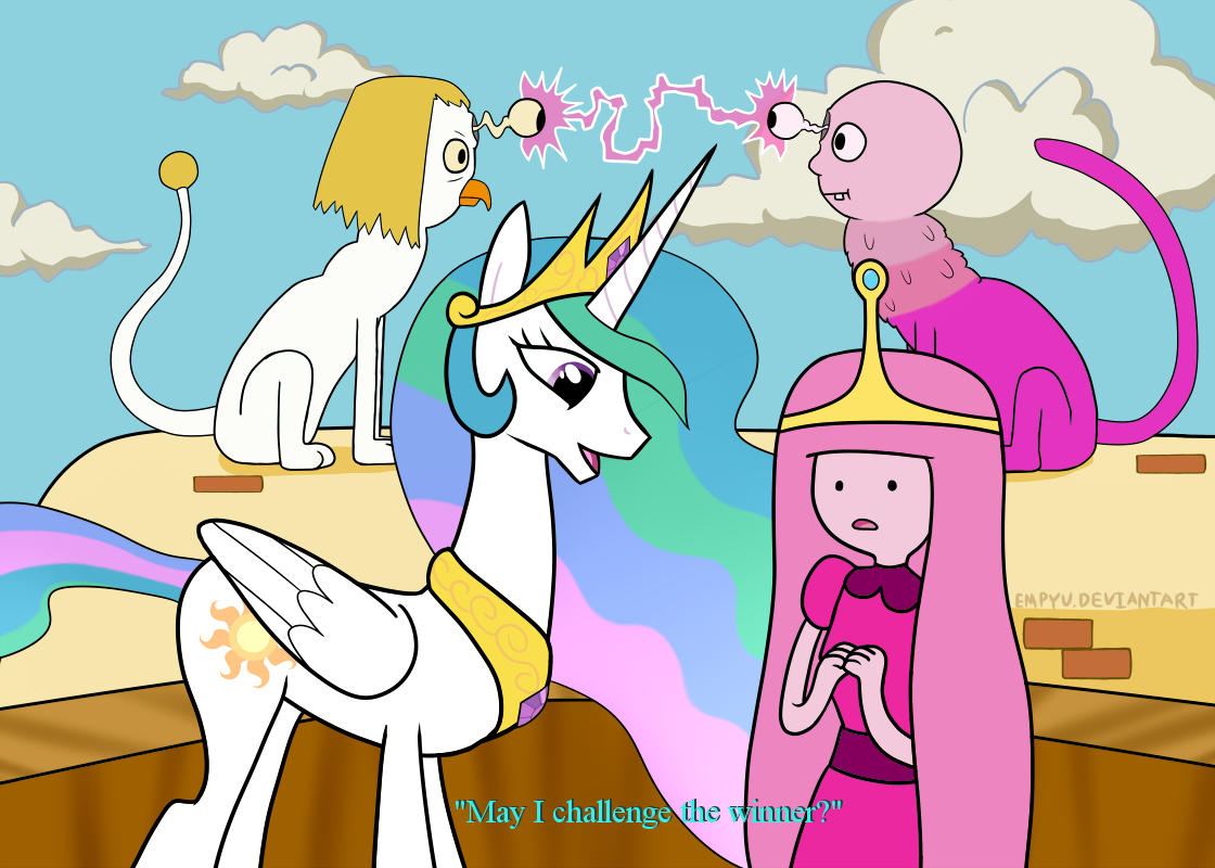 Celestia visits the Candy Kingdom