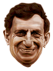 Vector portrait of David Bohm