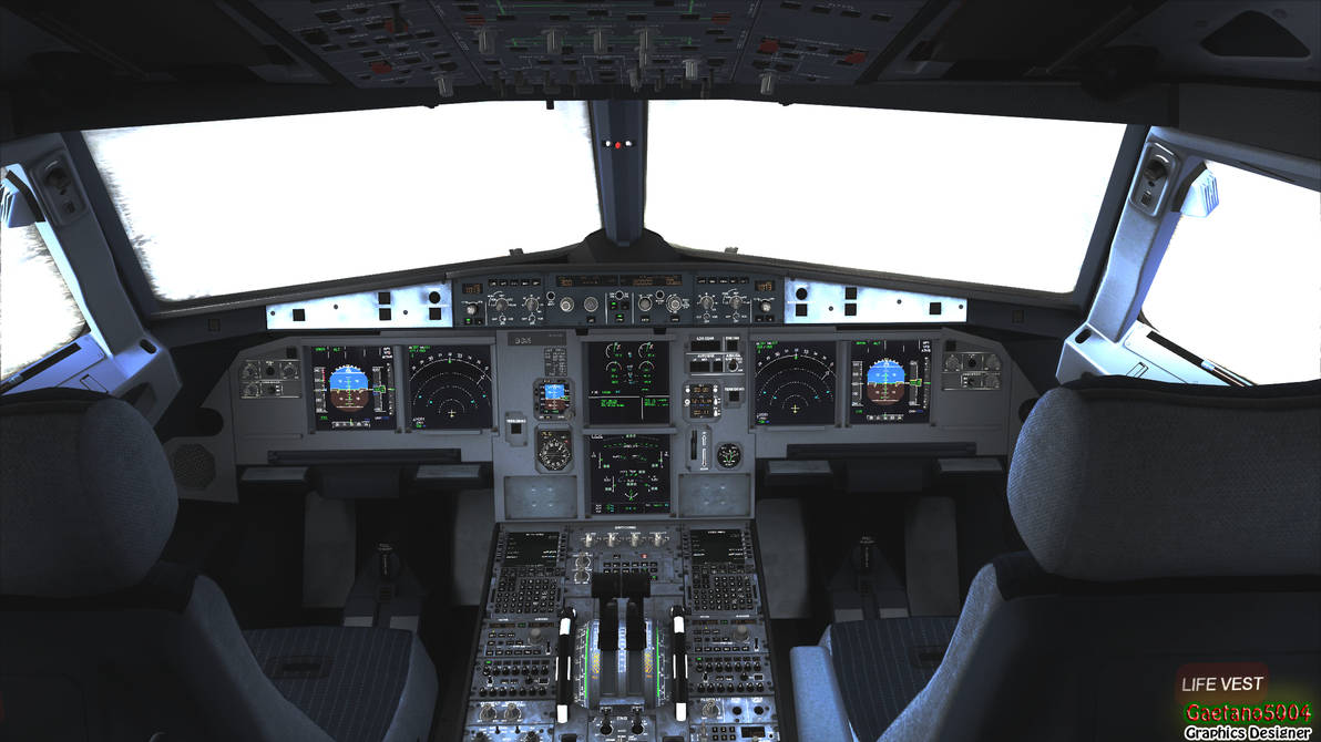 Airbus A320 Cockpit by Gaetano5004