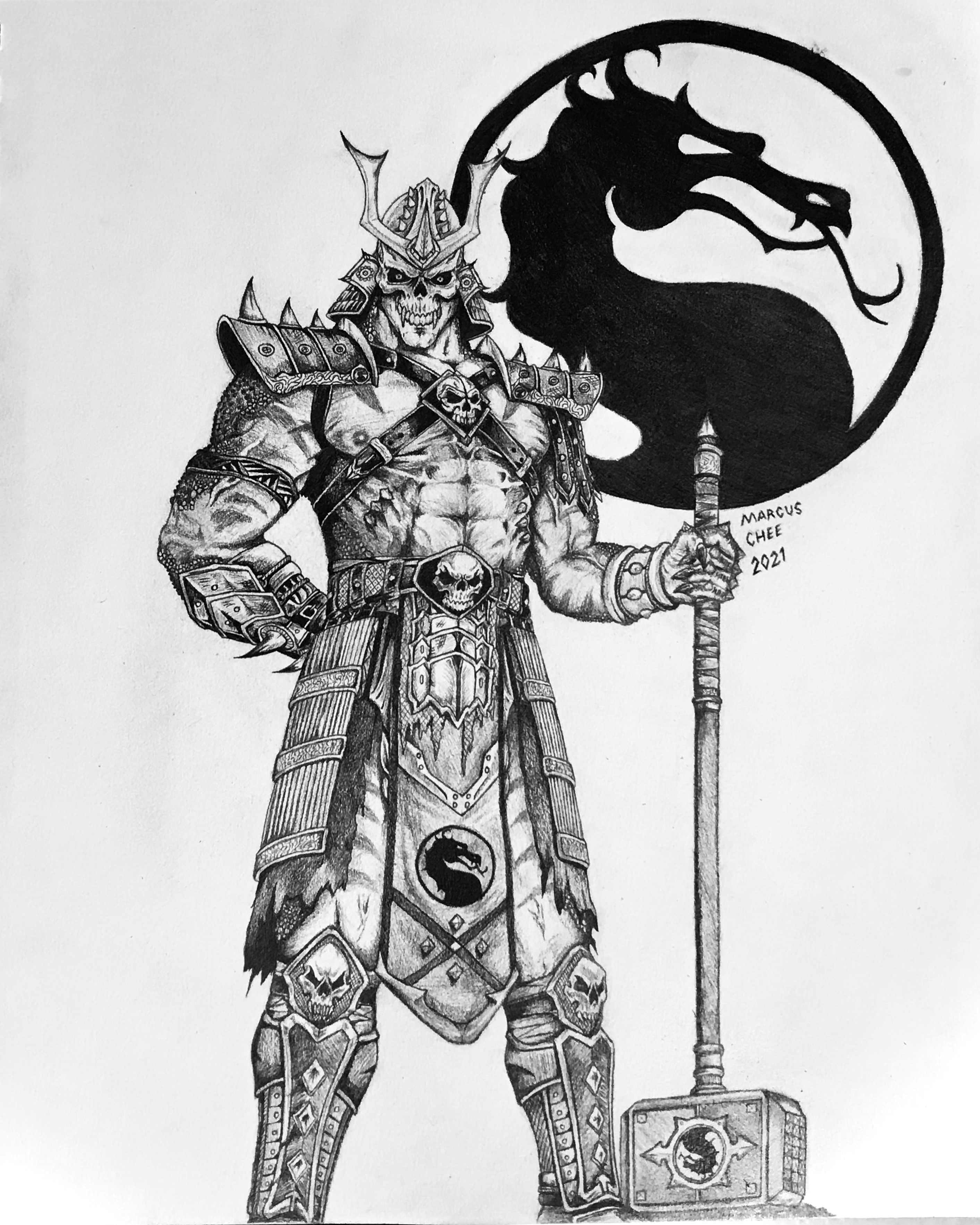 Shao Kahn Art Print for Sale by drawnbyernie