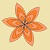 free icon - orange flower