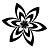 free icon - black and white flower