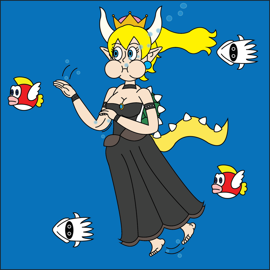 Bowsette Rescate Bowsette underwater by BelmontZelda on DeviantArt
