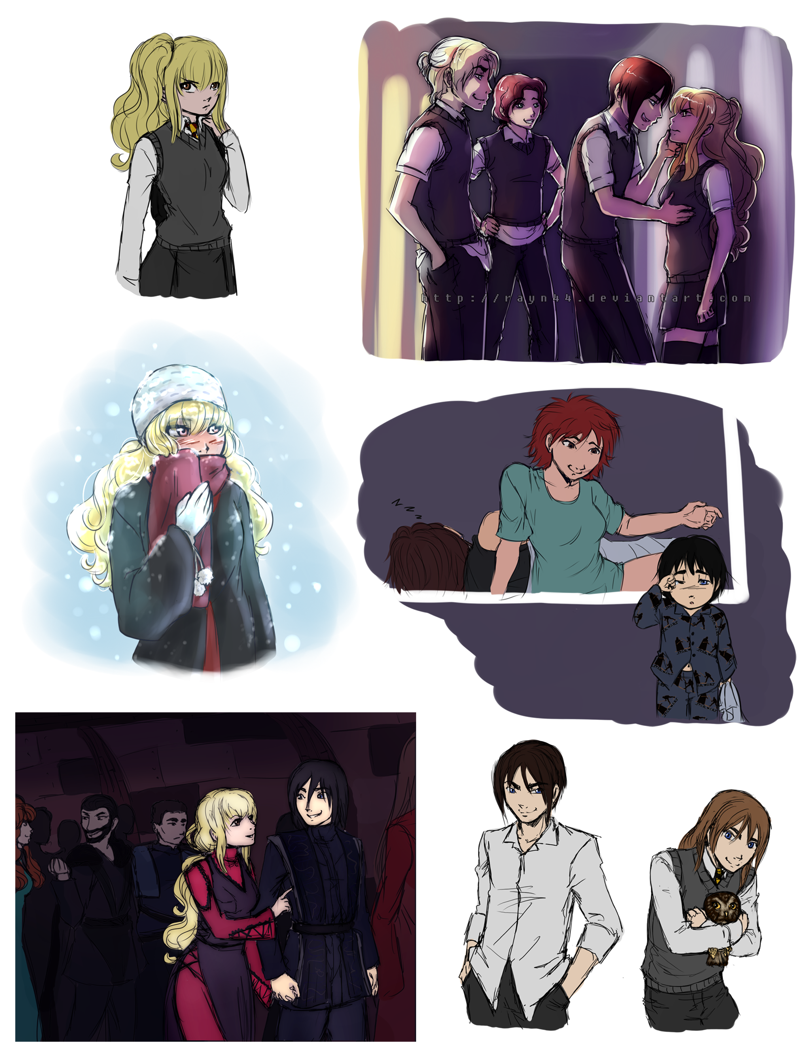 Hogwarts AU sketchdump 2