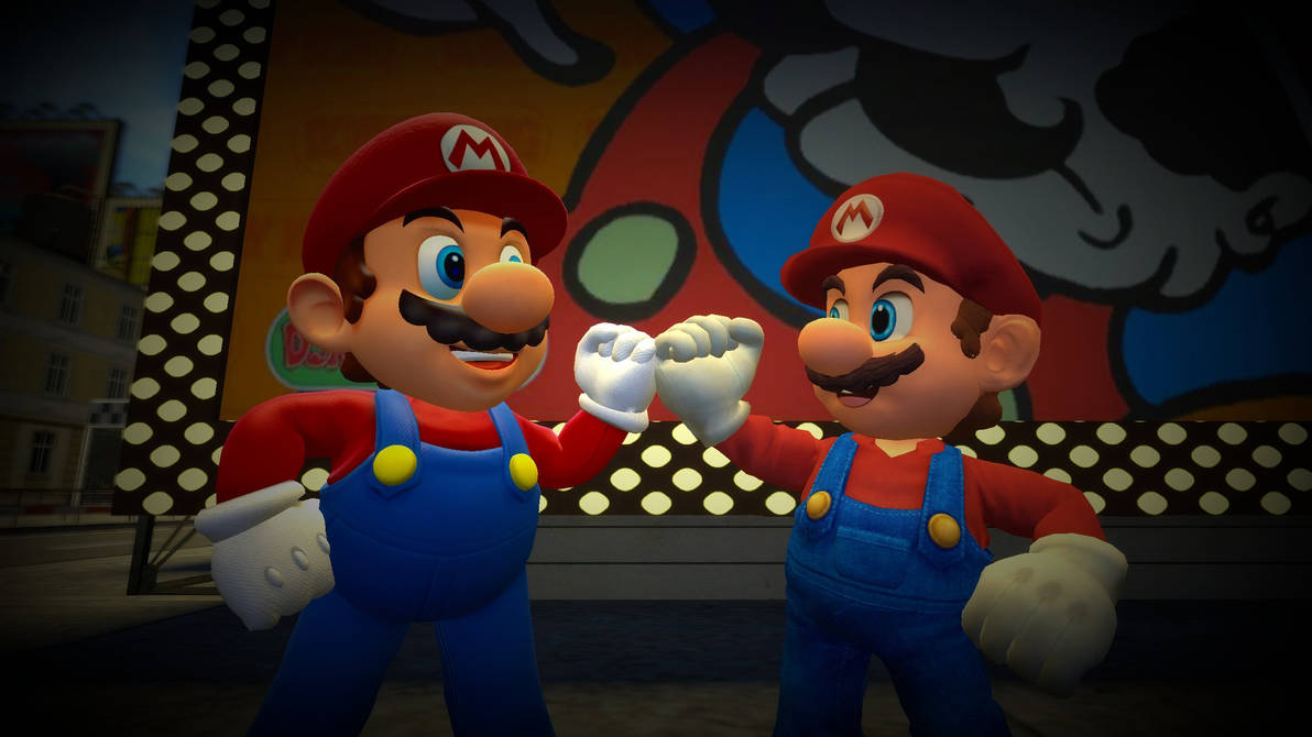 Mario Meets Movie Mario by Tomiato64 on DeviantArt