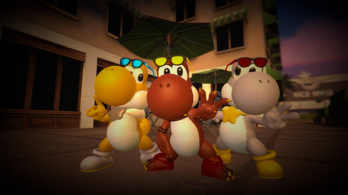 The Yoshi Trophi Trio by Tomiato64 on DeviantArt