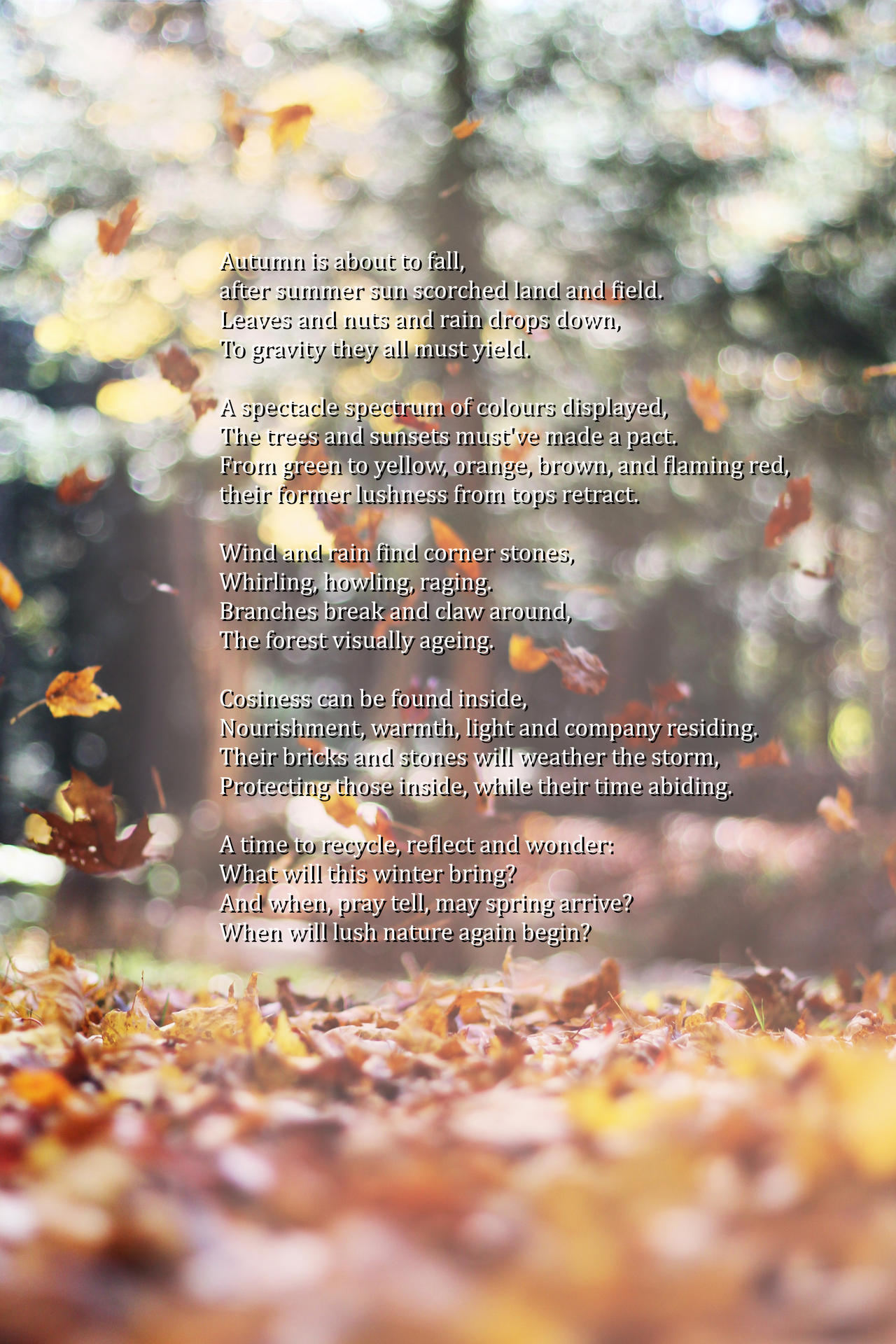 Fall Mom Poems Poem artwork - Fall of autumn by PiezometricPoetry on DeviantArt