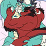 Grandpa and Grandson on bed