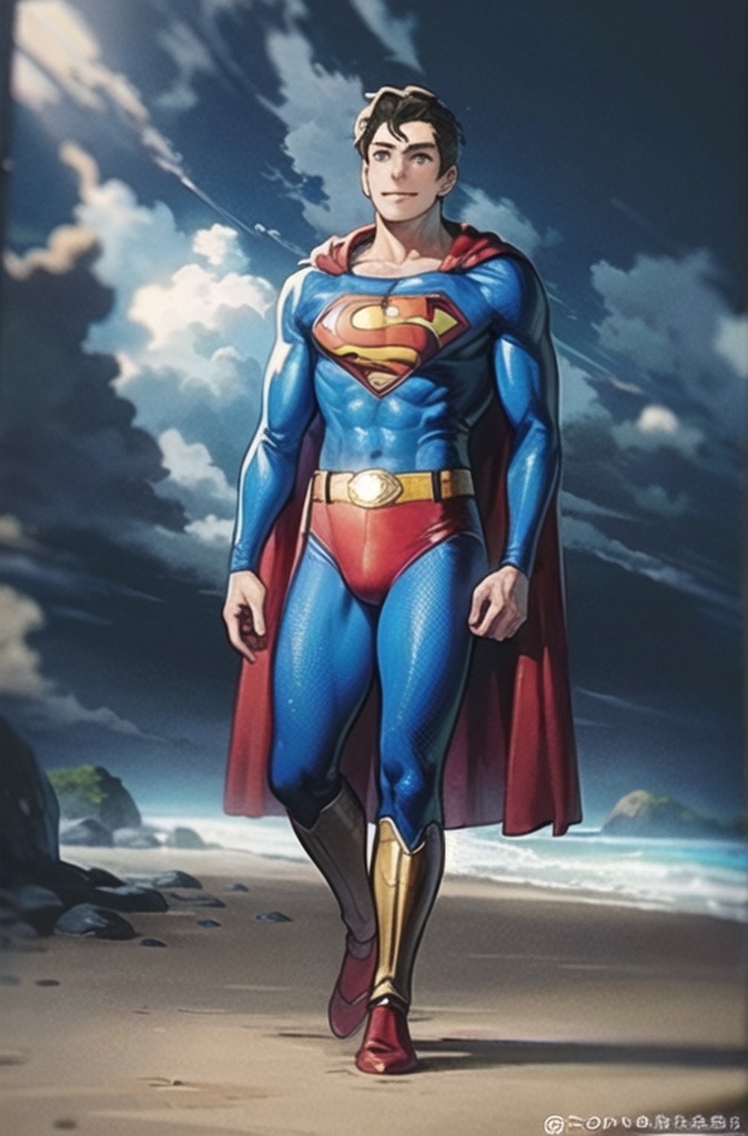Superman Rear View Superman beach view by vincentvalentiny on DeviantArt