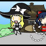 Starlight Gaze: Reimu and Marisa