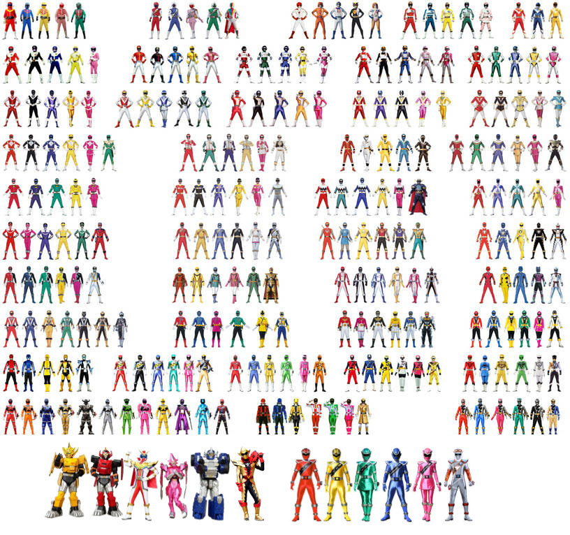 All 45 Super Sentai teams by facussparkle2002 on DeviantArt